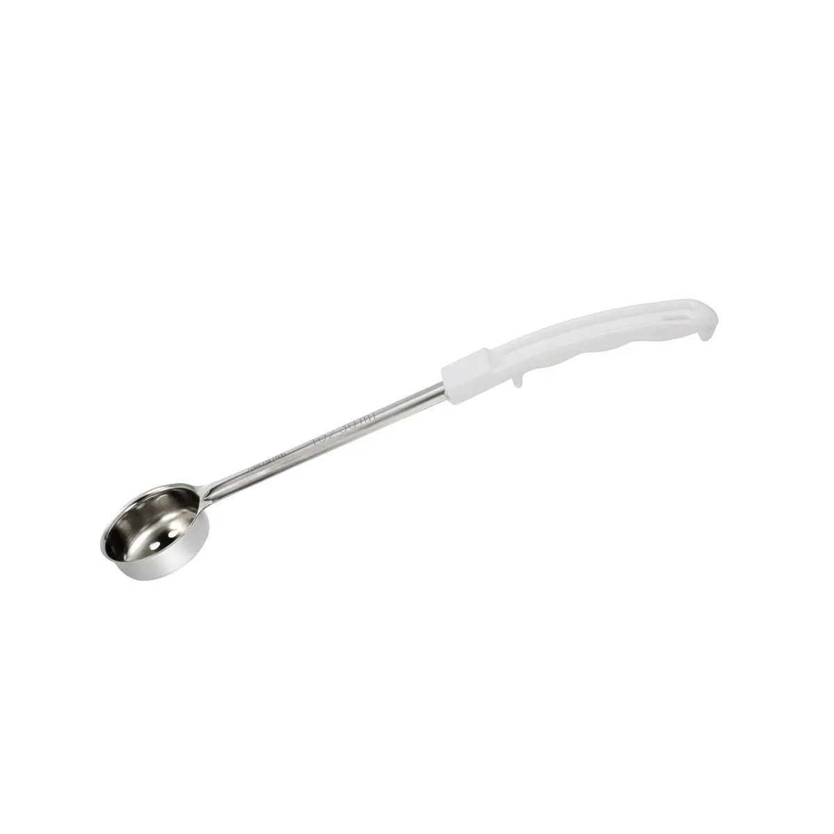 CHEF INOX FOOD PORTIONER PERFORATED S/S 30ml/1oz WHITE HDL (*36170*) = PACK OF 12 X EACHES
