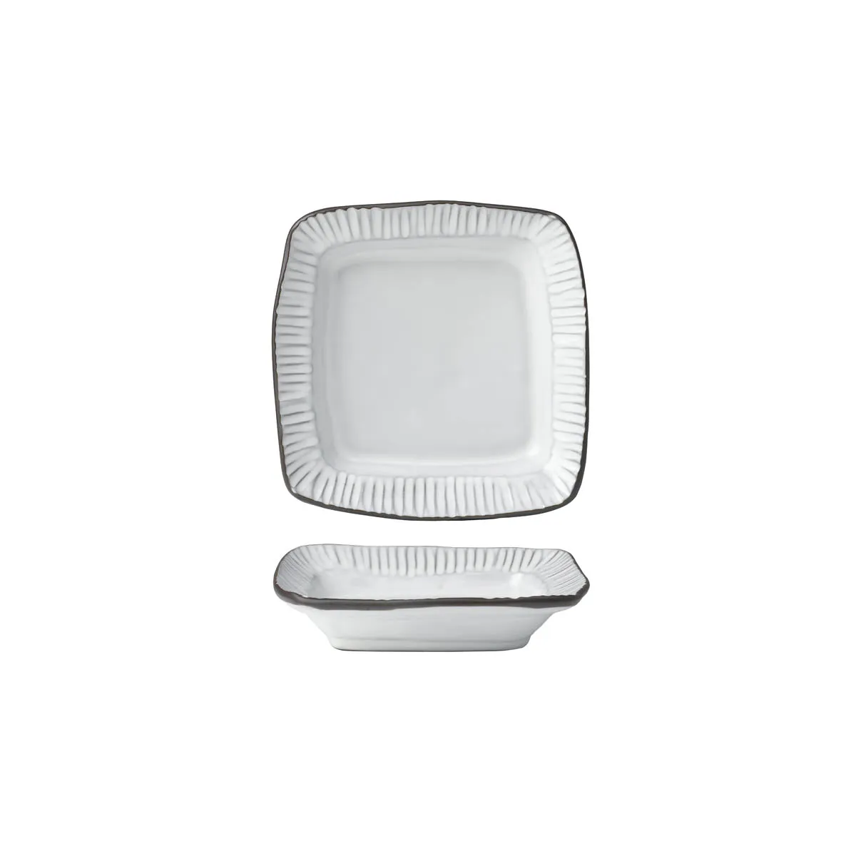 TABLEKRAFT LINEA ORGANICS SQUARE PLATE 180x40mm WHITE (*907570*) = PACK OF 5 X EACHES