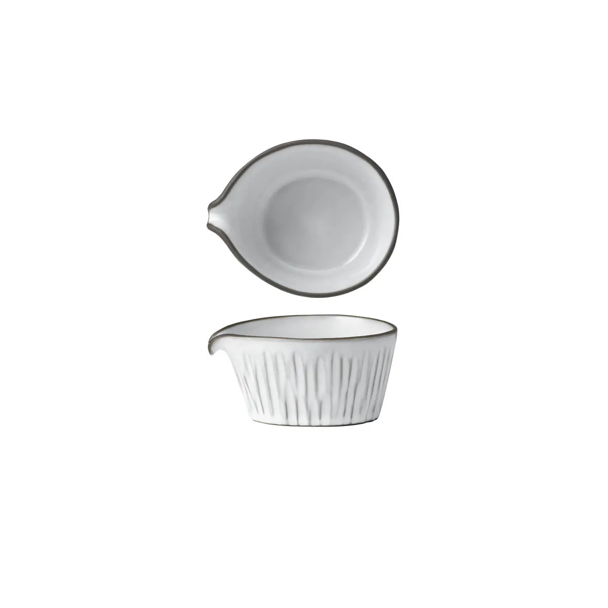 TABLEKRAFT LINEA ORGANICS SERVICE BOWL w/SPOUT 100x60mm WHI (*907580*) = PACK OF 4 X EACHES