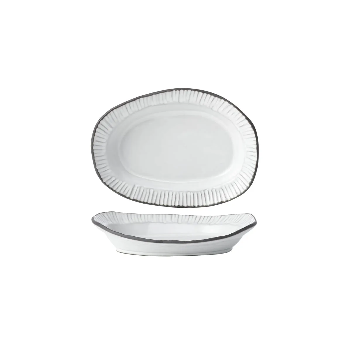 TABLEKRAFT LINEA ORGANICS PLATTER 230x170x50mm WHITE (*907575*) = PACK OF 5 X EACHES