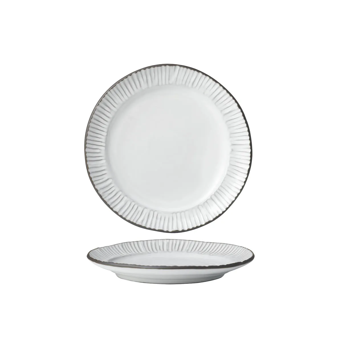 TABLEKRAFT LINEA ORGANICS PLATE w/RIM 260x35mm WHITE (*907562*) = PACK OF 5 X EACHES