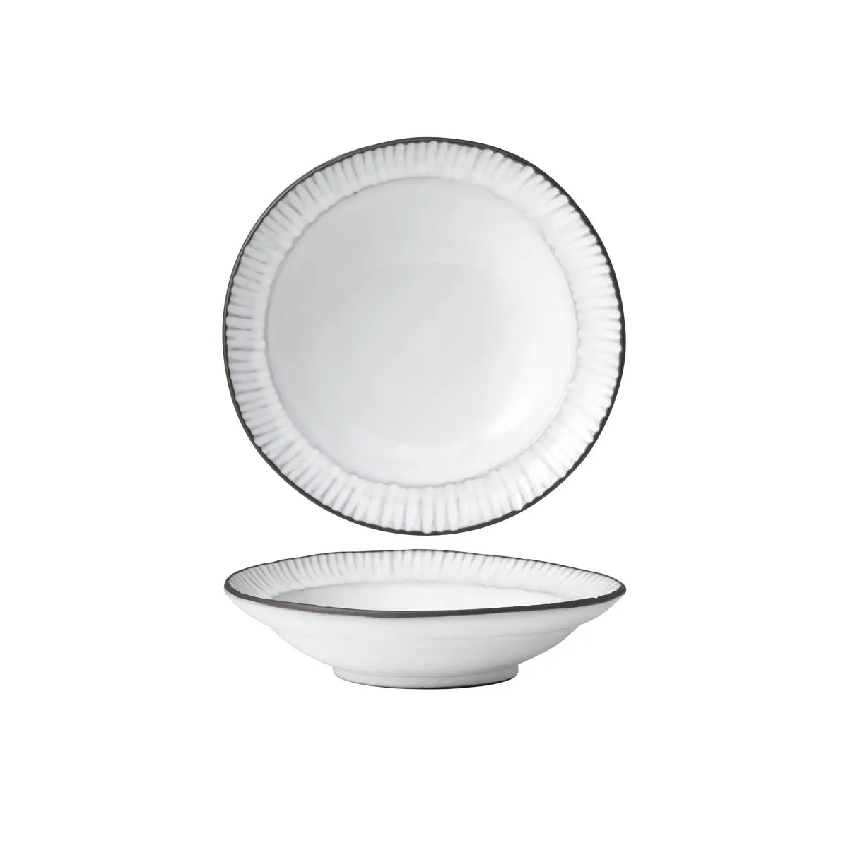 TABLEKRAFT LINEA ORGANICS DEEP PLATE w/RIM 235x55mm WHITE (*907566*) = PACK OF 5 X EACHES