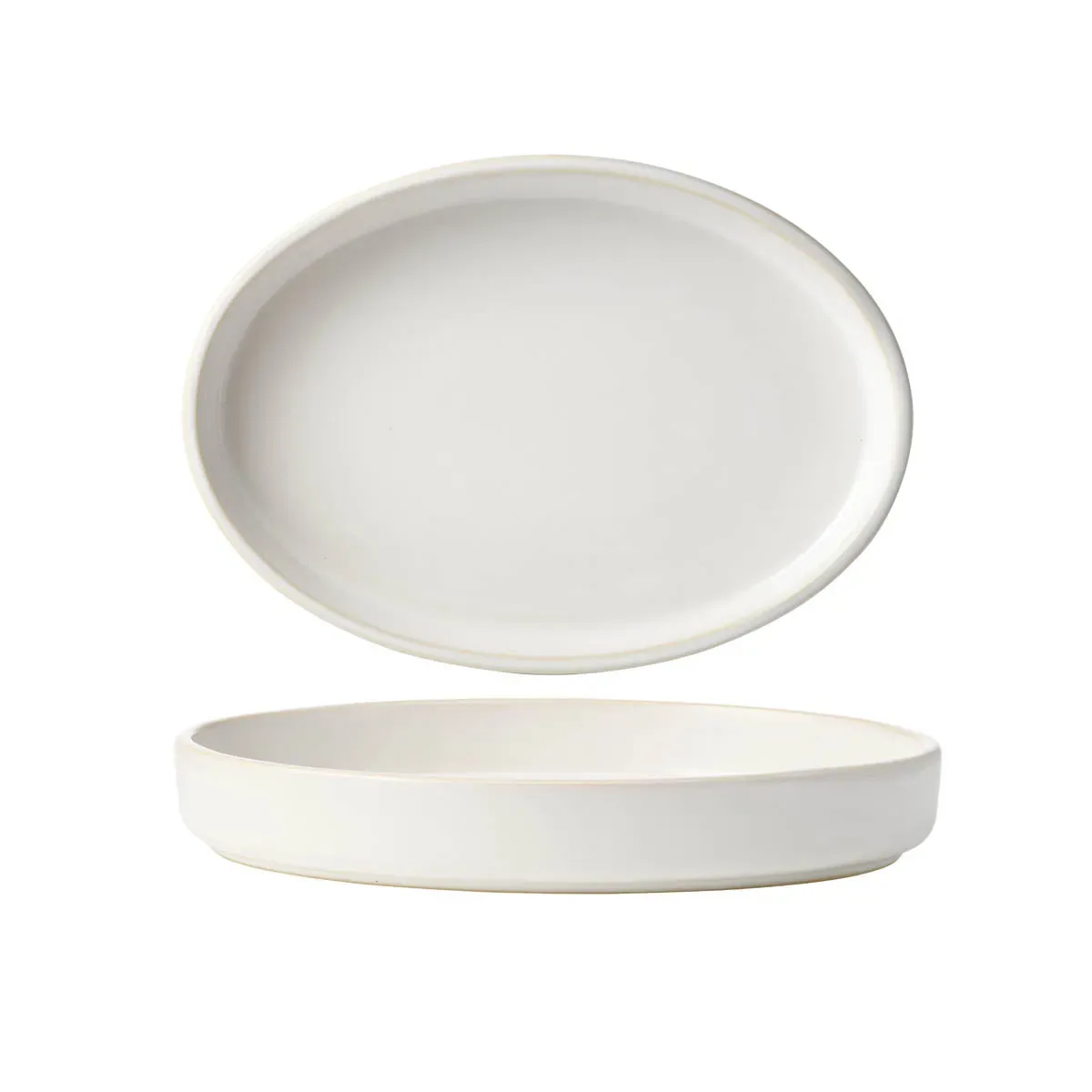 TABLEKRAFT URBAN SERVE OVAL PLATE 430x312x34mm WHITE (*908455*) = 1 X EACH