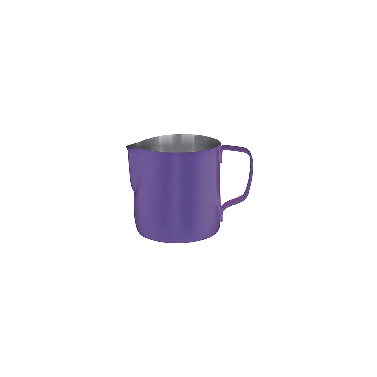 BREW MILK FROTHING JUG POWDER COATED EXTERIOR 350ml PURPLE (*BW9206*) = 1 X EACH