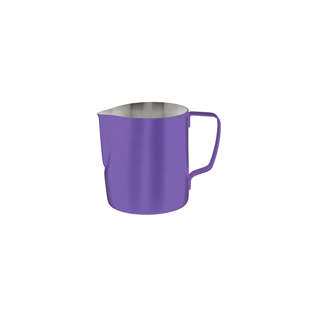 BREW MILK FROTHING JUG POWDER COATED EXTERIOR 600ml PURPLE (*BW9226*) = 1 X EACH