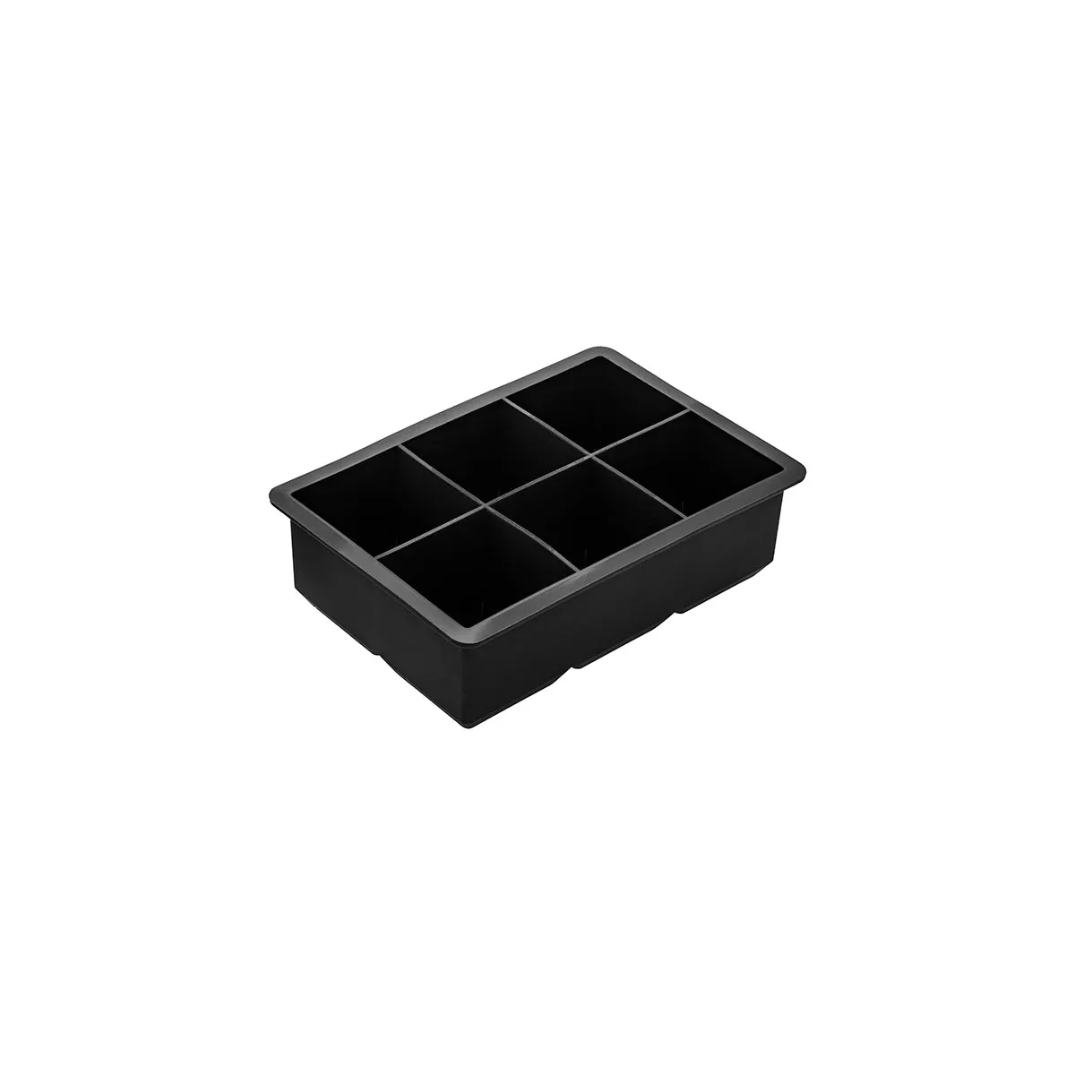 ZANZI SQUARE ICE CUBE TRAY SILICONE 6x51mm BLK (*Z0950*) = 1 X EACH