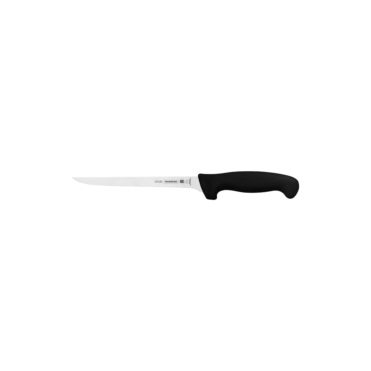 TRAMONTINA PROF BONING KNIFE STR NAR FLEXI 180mm BLK H/S (*TM24603/107*) = 1 X EACH