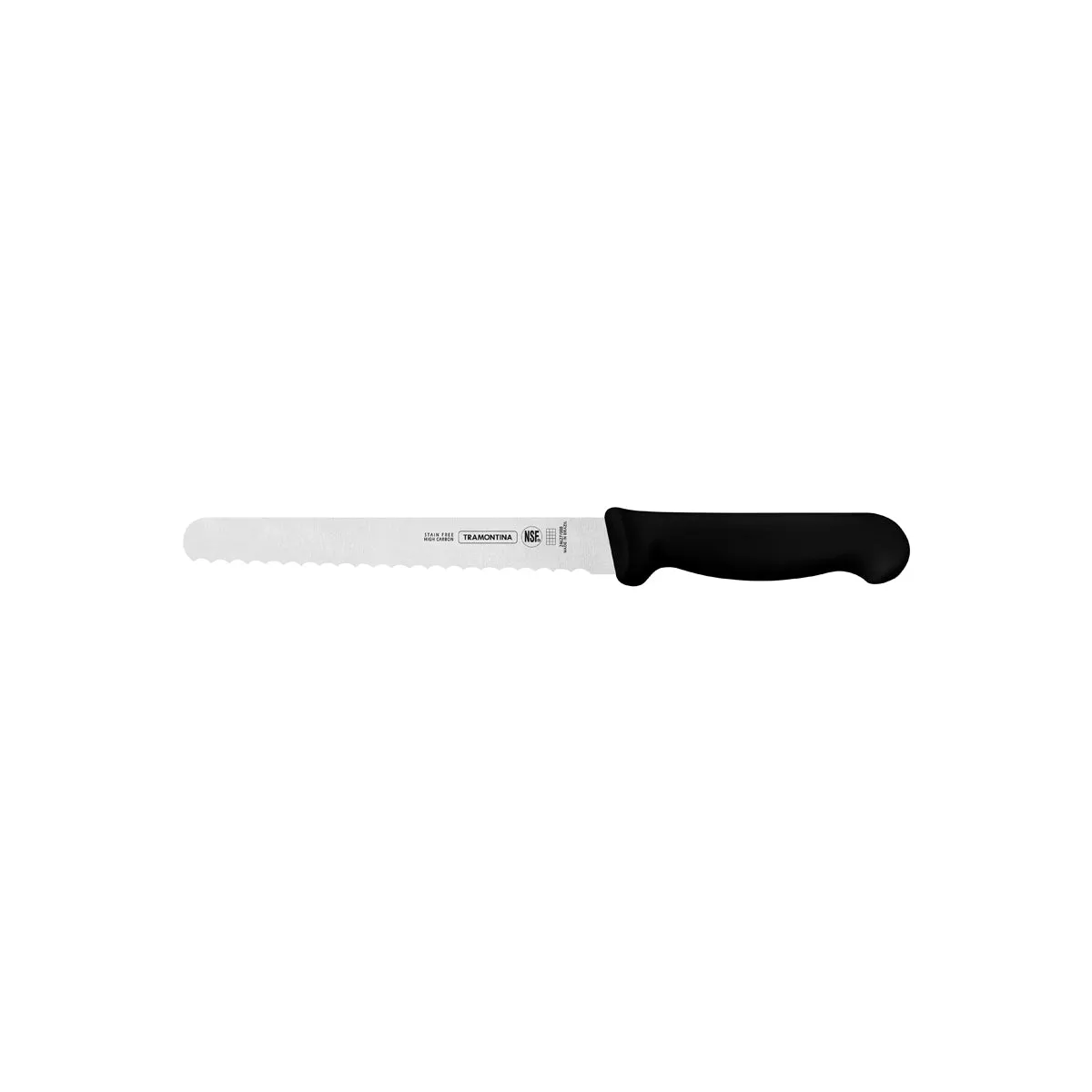 TRAMONTINA PROF BREAD KNIFE SERRATED 200mm BLK H/S (*TM24627/108*) = 1 X EACH