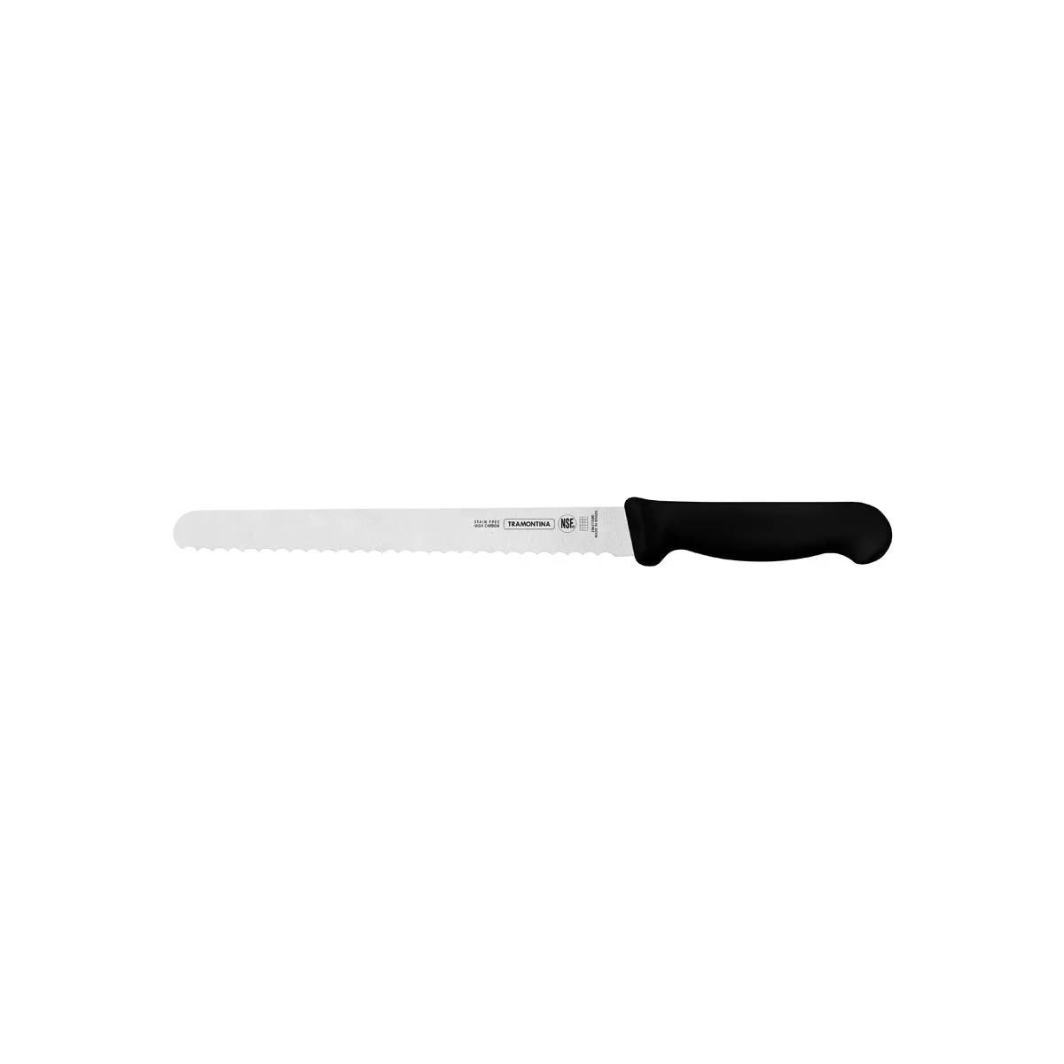TRAMONTINA PROF BREAD KNIFE SERRATED 250mm BLK H/S (*TM24627/100*) = 1 X EACH