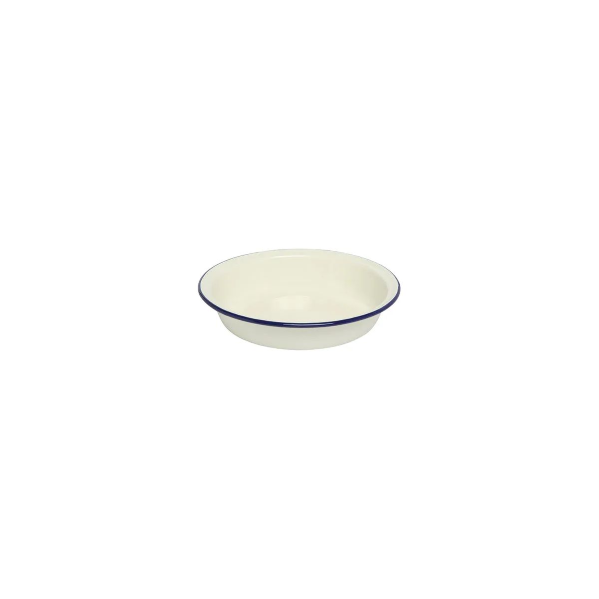 WILTSHIRE PIE DISH-ENAMEL ROUND BLUE RIM 195x20mm (*WLT40385*) = PACK OF 12 X EACHES