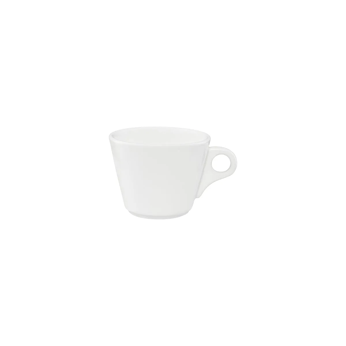 TABLEKRAFT CORE WHITE CAPPUCCINO CUP V-SHAPE 220ml, 115x70mm (*92088*) = PACK OF 6 X EACHES