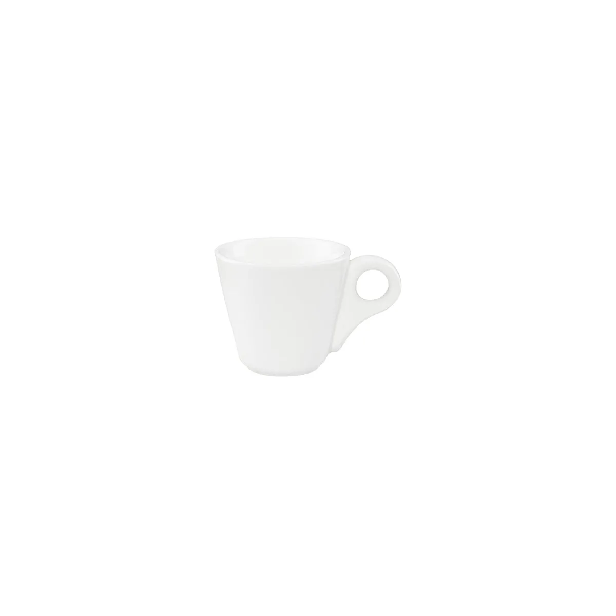 TABLEKRAFT CORE WHITE ESPRESSO CUP V-SHAPE 70ml, 86x58mm (*92086*) = PACK OF 12 X EACHES