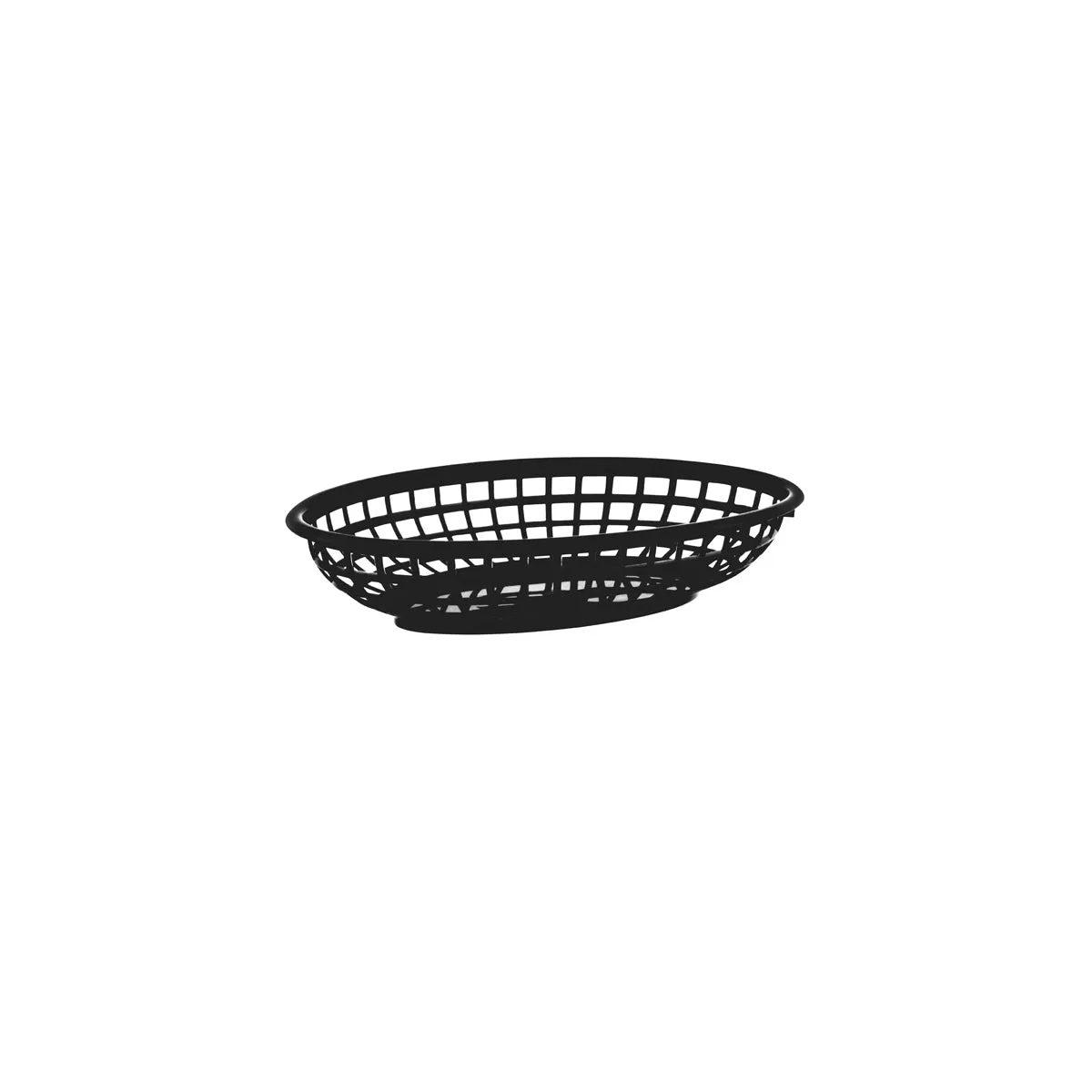 CHEF INOX CONEY IS PLASTIC OVAL BASKET 240x150x50mm BLK (*78702*) = PACK OF 12 X EACHES