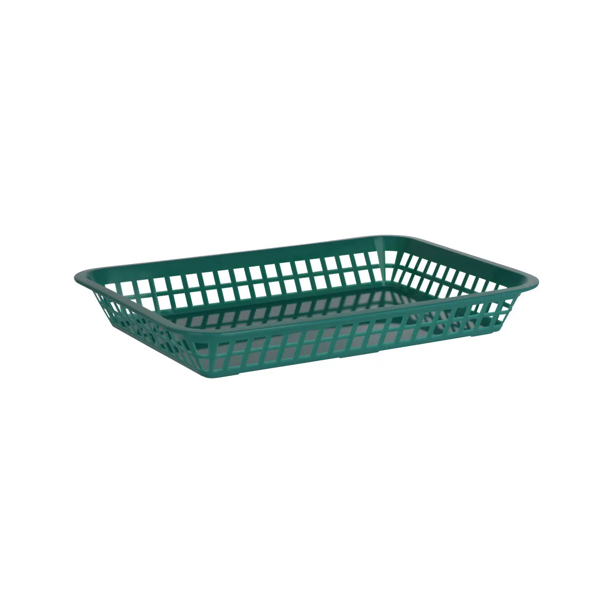 CHEF INOX CONEY IS PLASTIC RECT BASKET 300x215x42mm F. GREEN (*78698*) =  1 X EACH