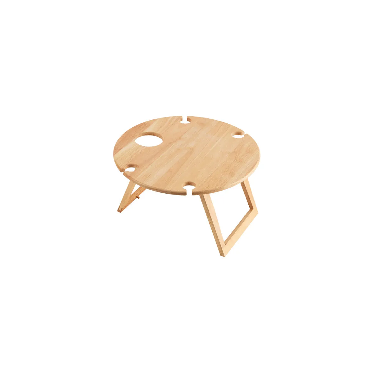 STANLEY ROGERS TRAVEL PICNIC TABLE ROUND WOOD 500x250mm (*SR50811*) = PACK OF 6 X EACHES