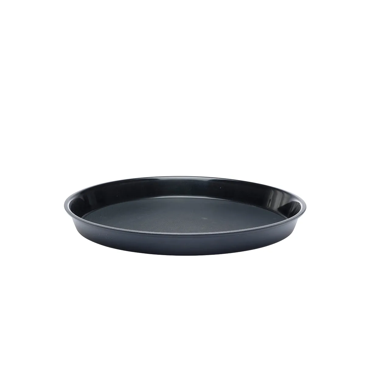 CHEF INOX ROUND BAR TRAY NON SLIP PP BLACK 360x39mm (*04286*) =  1 X EACH