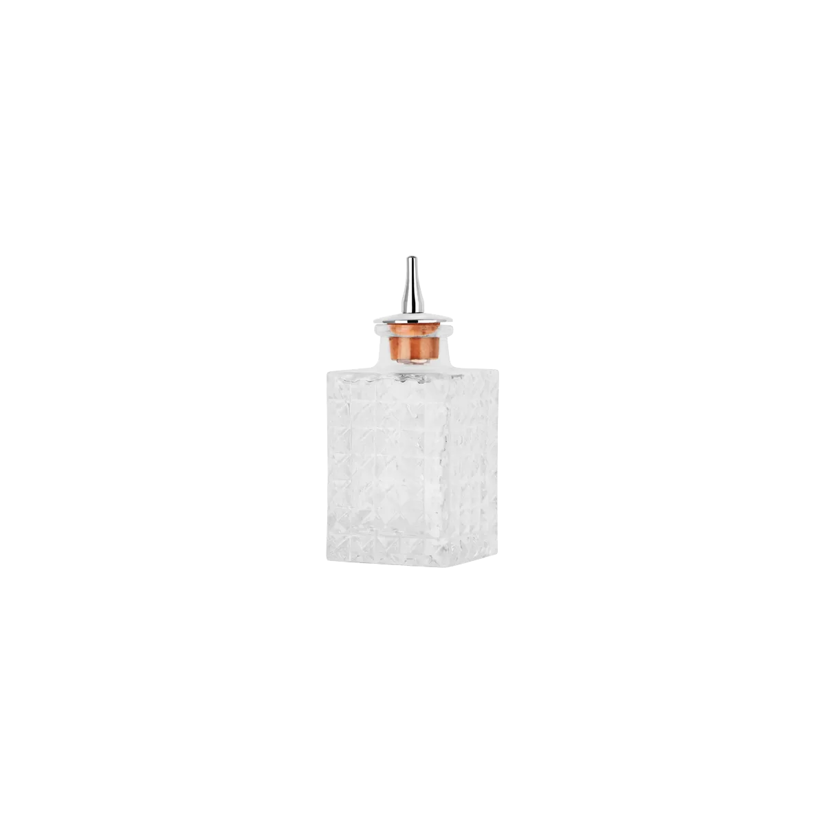 ZANZI SQUARE BITTERS BOTTLE GLASS 50x120mm 90ml (*Z0904*) =  1 X EACH