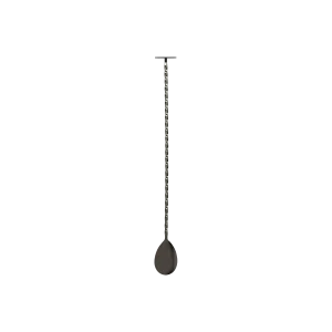 ZANZI TAIL DISK BAR SPOON w/MUDDLER GUN METAL 300x29x25mm (*Z0645*) = 1 X EACH