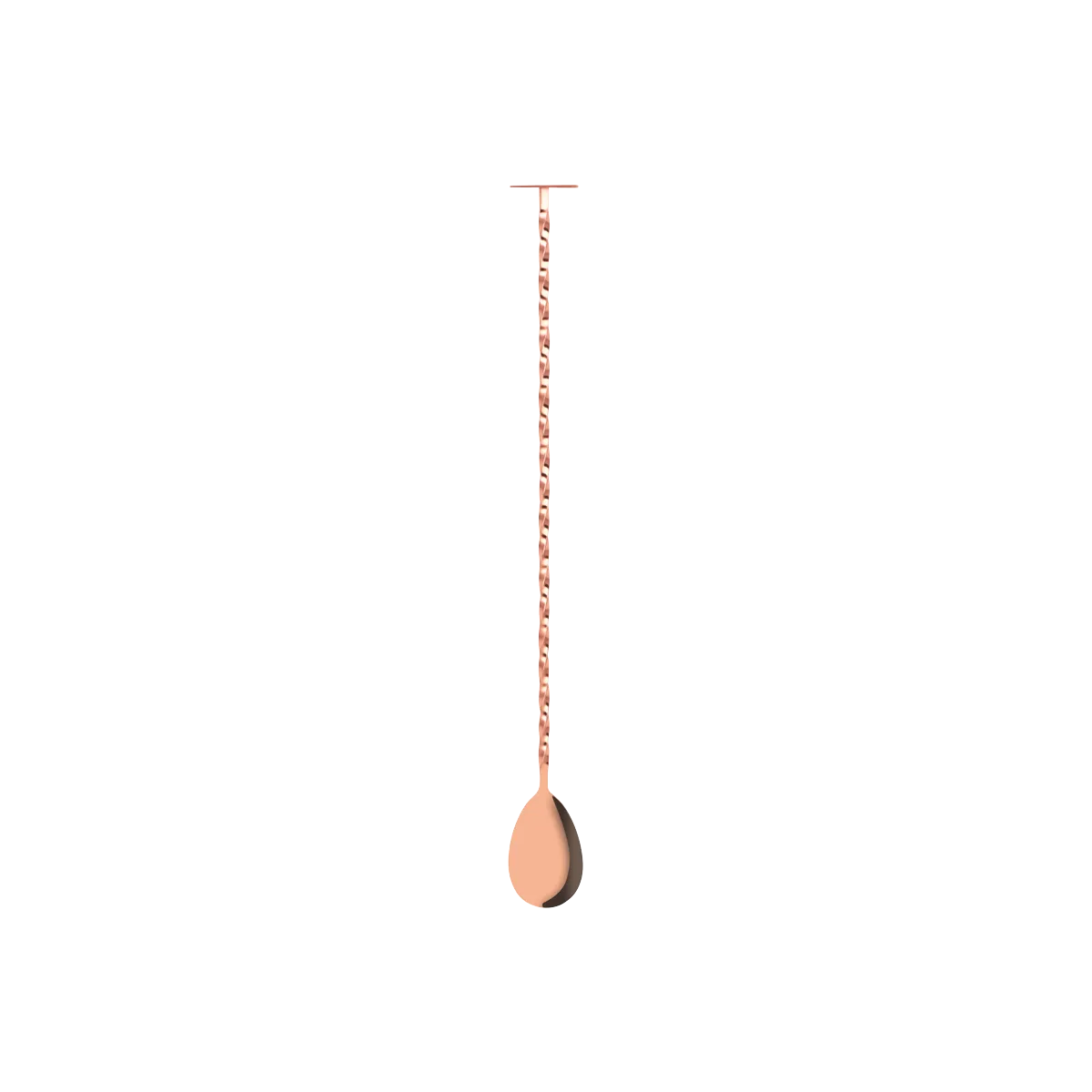 ZANZI TAIL DISK BAR SPOON w/MUDDLER ROSE GOLD 300x29x25mm (*Z0643*) = 1 X EACH