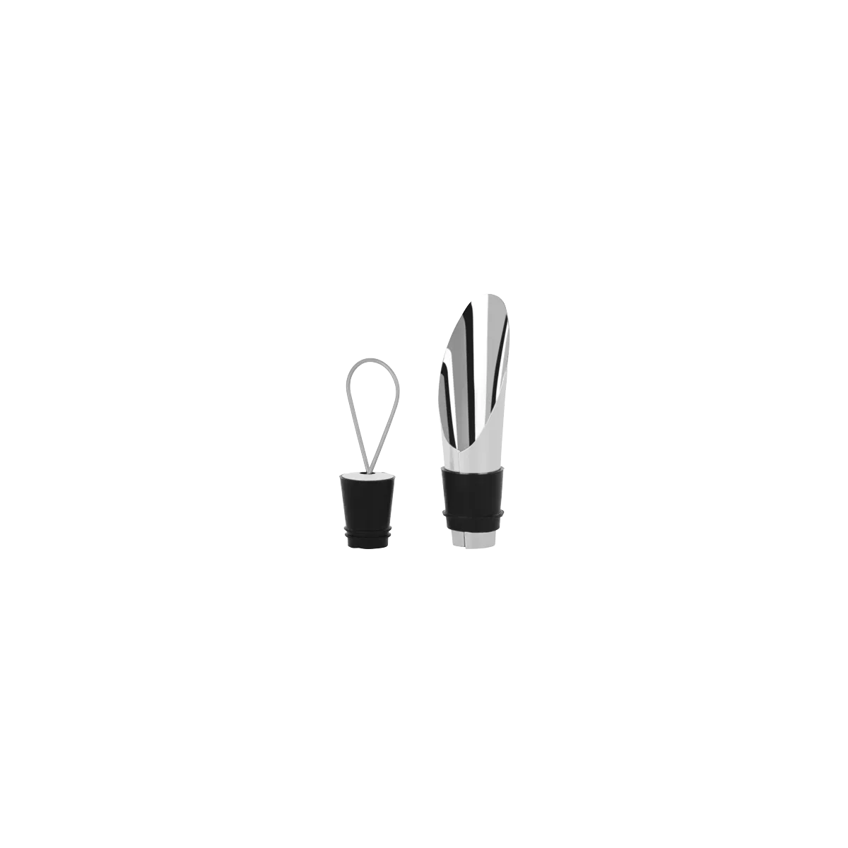 ZANZI WINE STOPPER w/POURING SPOUT S/S 76x22mm (*Z0720*) =  1 X EACH