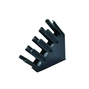 CHEF INOX 4-COMP VERTICAL CUP ORGANISER 295x386x115mm BLACK (*08650*) = 1 X EACH