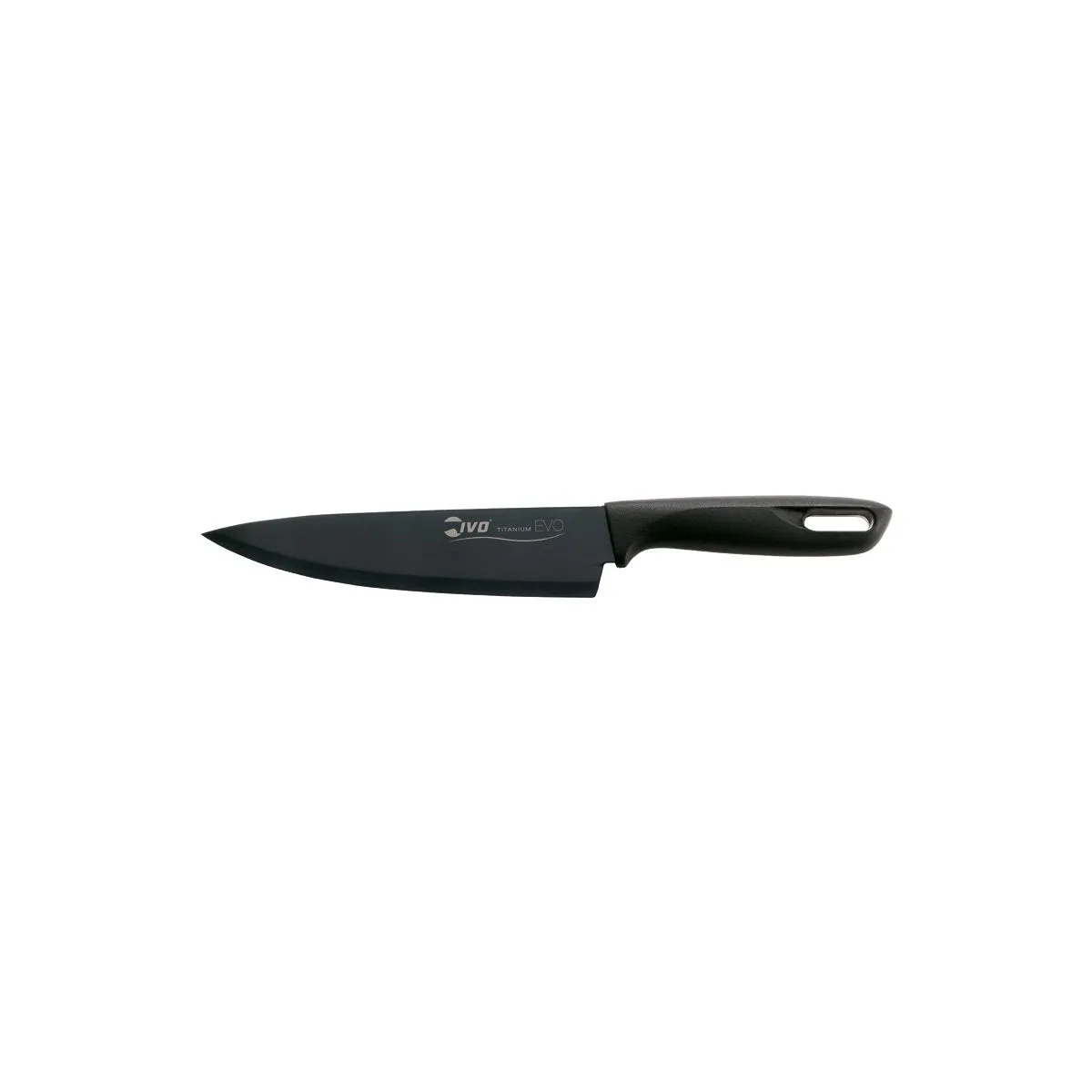 IVO EVO "221000" CHEF'S KNIFE 180mm BLACK HDL TITANIUM (*27095*) = PACK OF 6 X EACHES