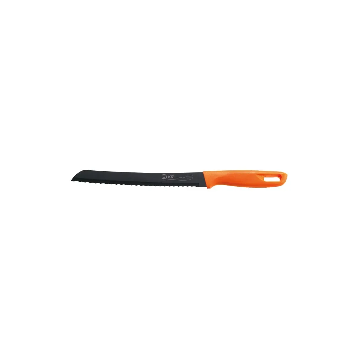 IVO EVO "221000" BREAD KNIFE SERRATED 205mm ORANGE/TITANIUM (*27098*) = PACK OF 6 X EACHES