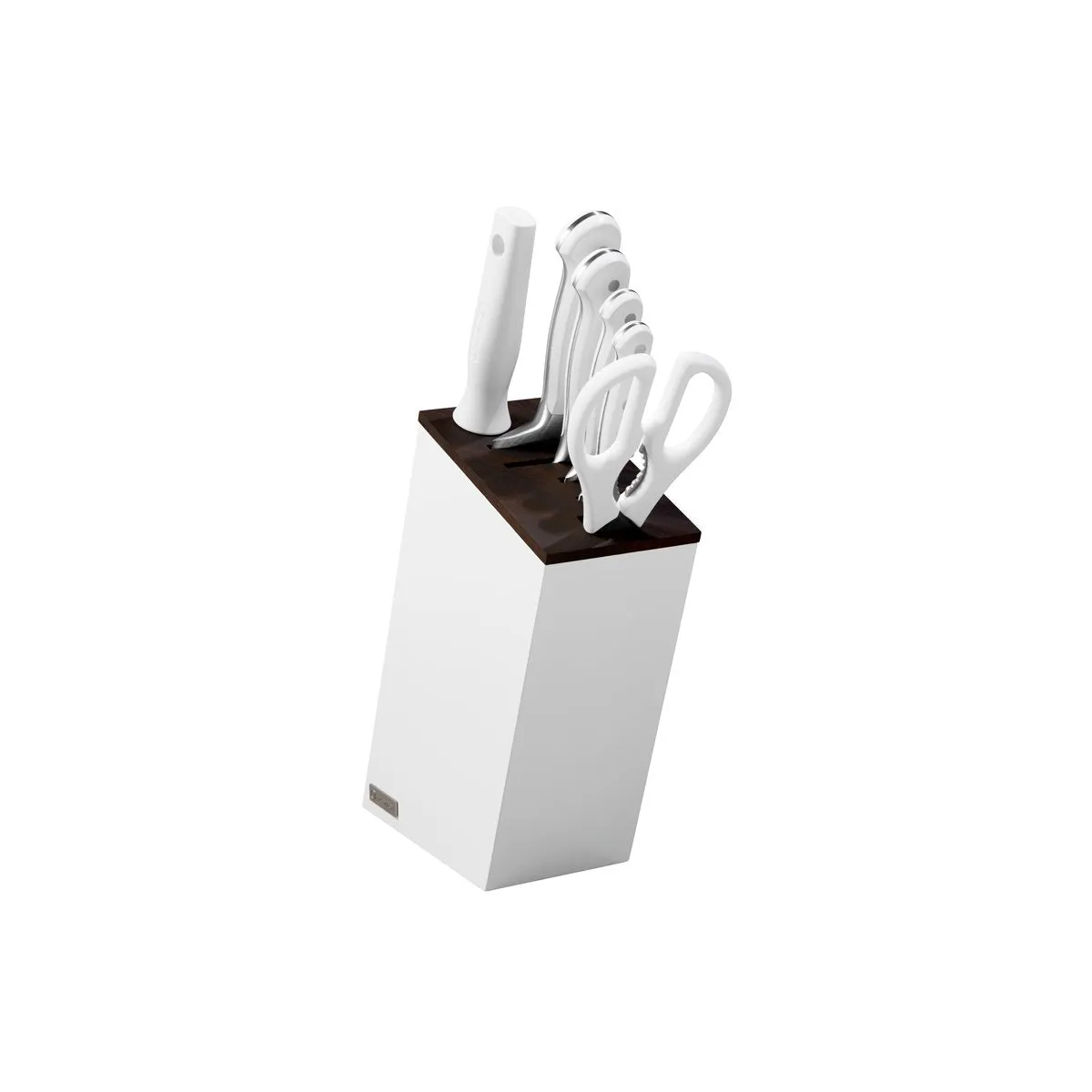 WUSTHOF CLASSIC WHITE KNIFE BLOCK SET 7PC w/SANTOKU (1090270 (*28184*) =  1 X SET