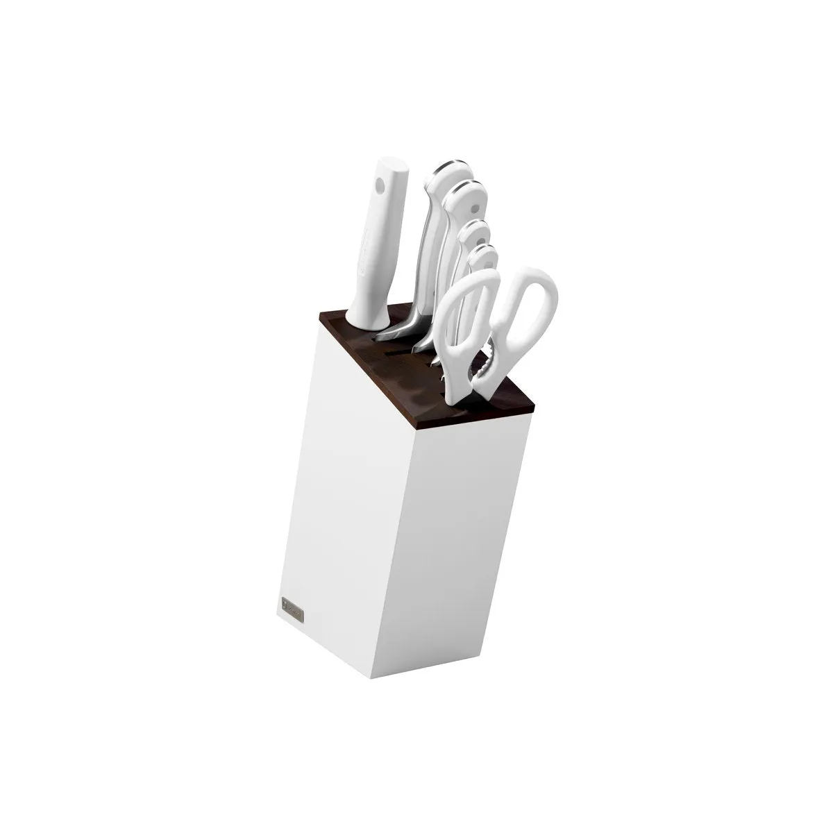 WUSTHOF CLASSIC WHITE KNIFE BLOCK SET 7PC w/BREAD (109027060 (*28185*) =  1 X SET