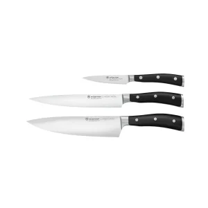 WUSTHOF CLASSIC IKON BLACK KNIFE SET 3 PIECE (1120360301W) (*28020*) = 1 X EACH