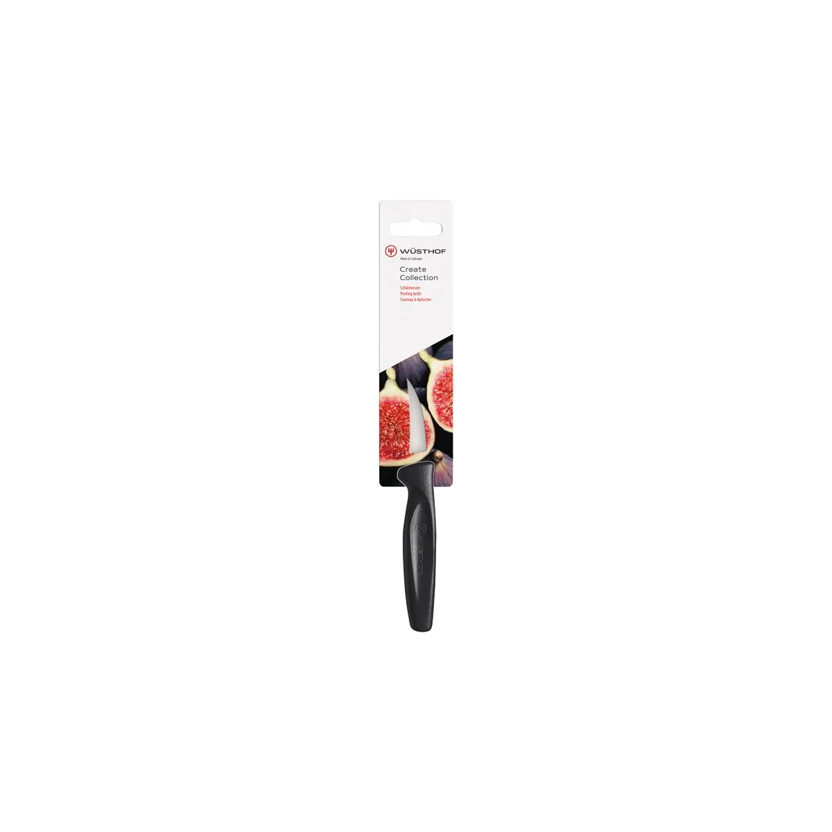 WUSTHOF CREATE PEELING KNIFE 60mm BLK HANGSELL (1145300106W) (*28476*) = 1 X EACH