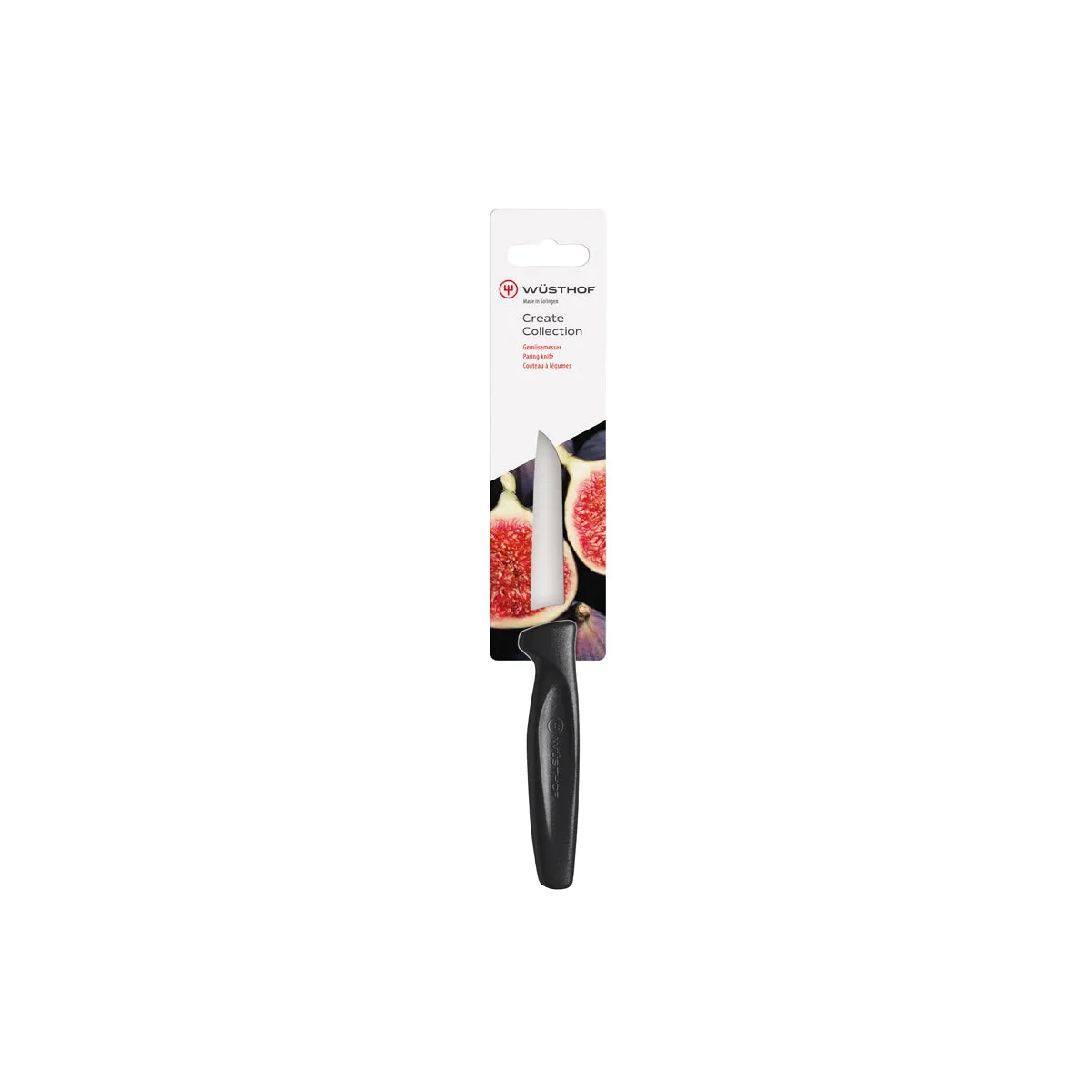 WUSTHOF CREATE B/NOSE PARING KNIFE 80mm BLK H/SELL (11453003 (*28478*) = 1 X EACH