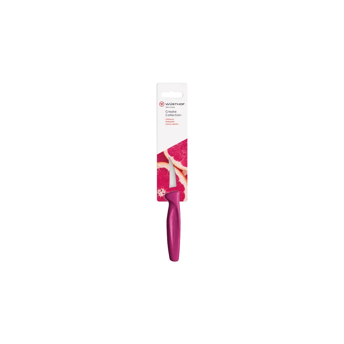 WUSTHOF CREATE PEELING KNIFE 60mm MAGENTA H/SELL (1145304106 (*28486*) = 1 X EACH
