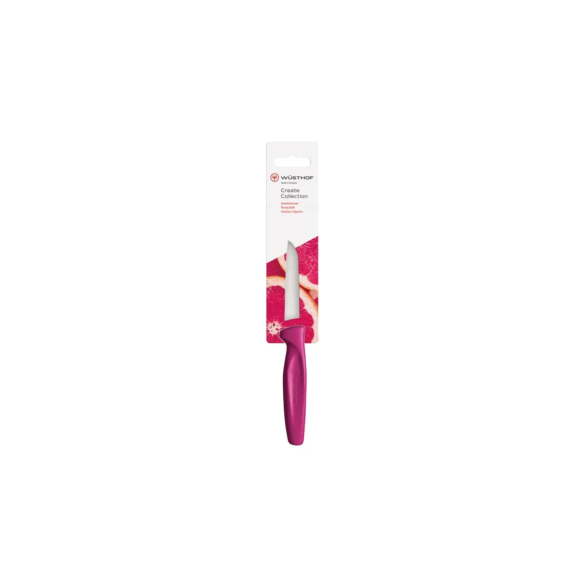 WUSTHOF CREATE B/NOSE PARING KNIFE 80mm MAGENTA H/SELL (1145 (*28488*) = 1 X EACH