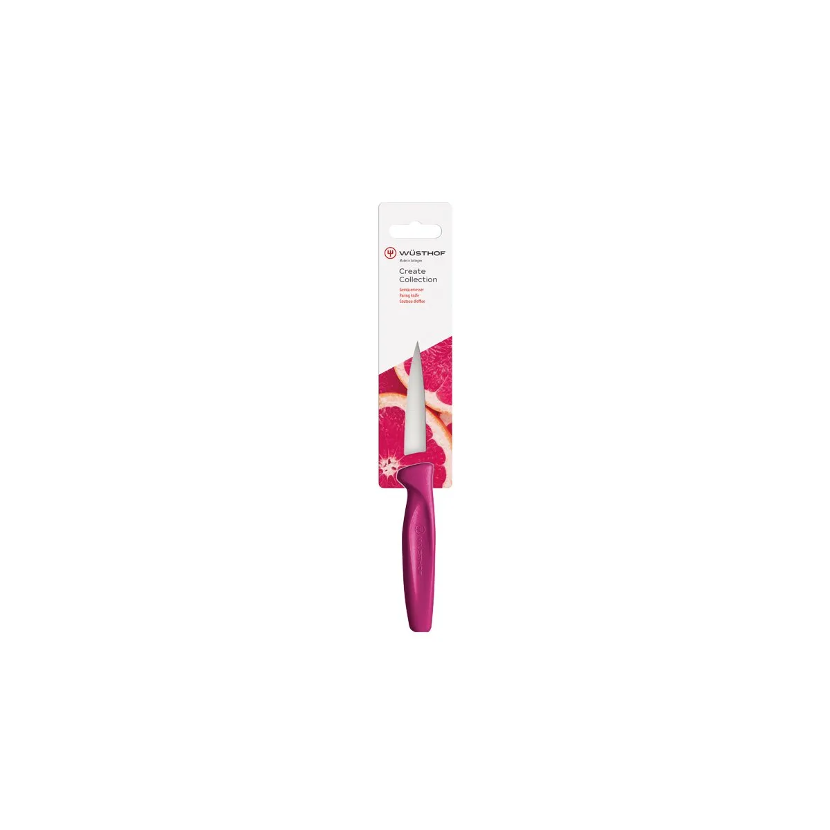 WUSTHOF CREATE PARING KNIFE 80mm MAGENTA H/SELL (1145304208W (*28487*) = 1 X EACH