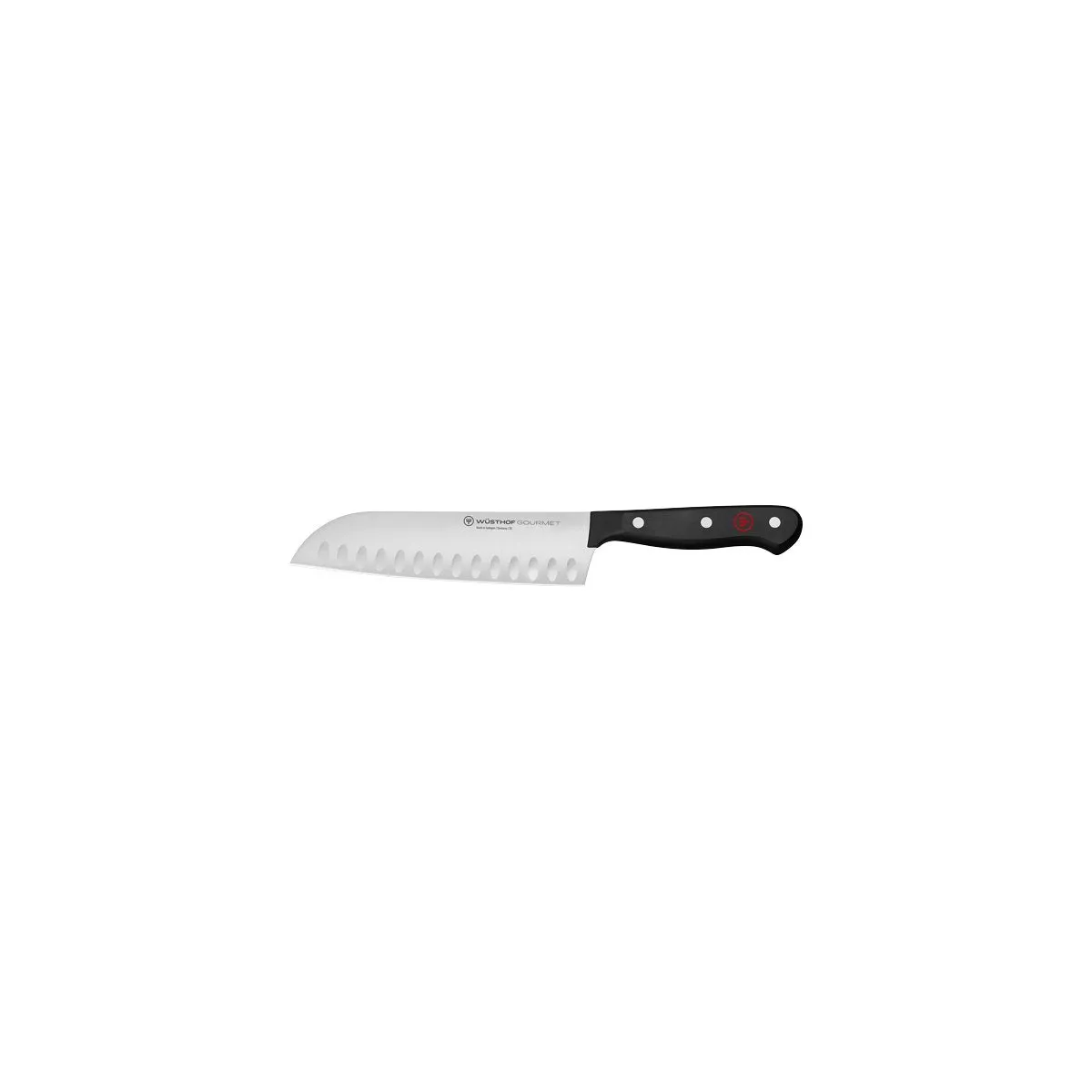 WUSTHOF GOURMET SANTOKU KNIFE W/HOLLOWS 170mm (1025046017W) (*28269*) = 1 X EACH