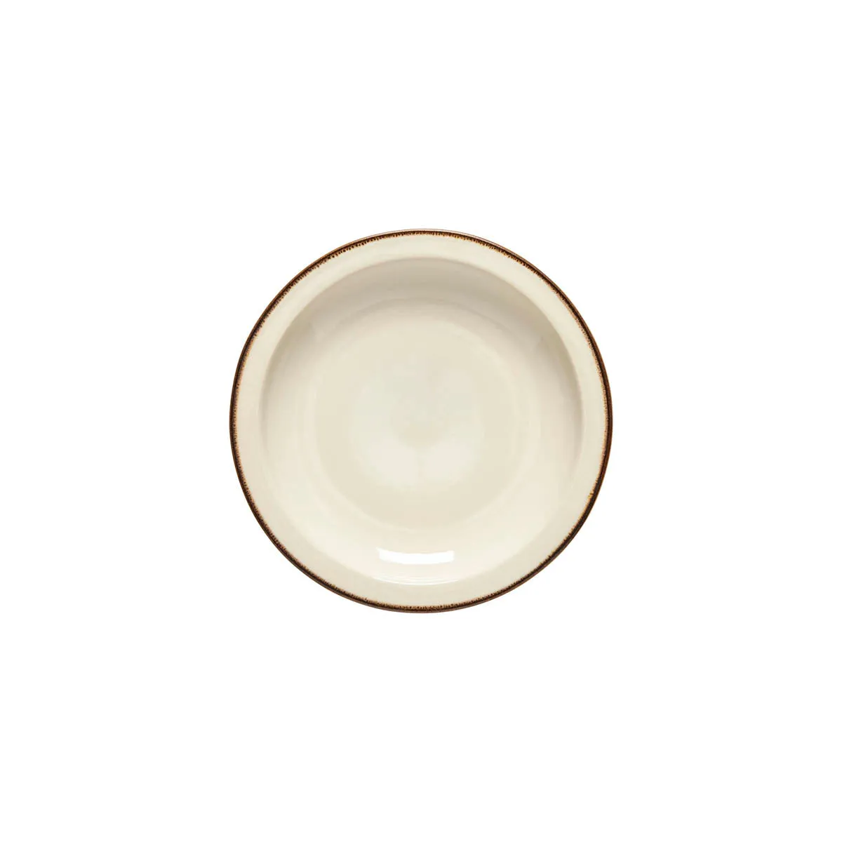 CASAFINA POTERIE PLATE 204x28mm CREAM/CARAMEL (JSP202-CRM) (*401251*) = PACK OF 6 X EACHES