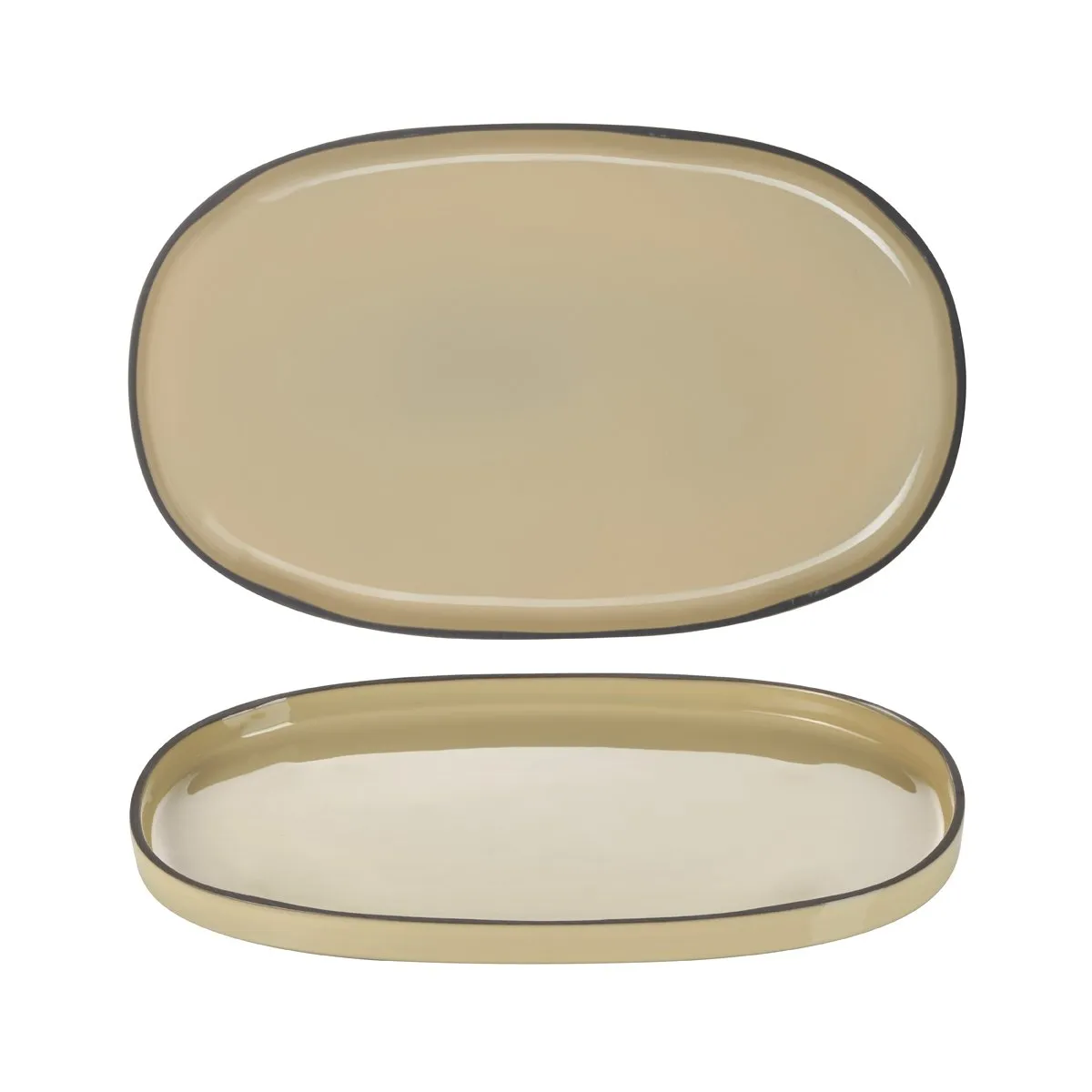 REVOL CARACTERE OVAL SERVICE PLATE 355x218mm NUTMEG (*RV652758*) = PACK OF 4 X EACHES
