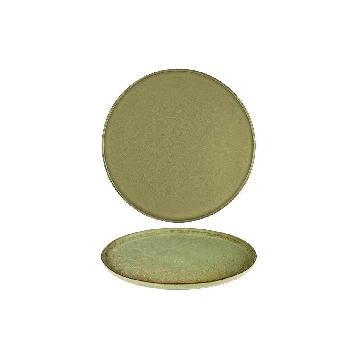 SERAX SURFACE LARGE ROUND PLATE 270x15mm CAMOGREEN (*SERAXB5116203A*) = PACK OF 8 X EACHES