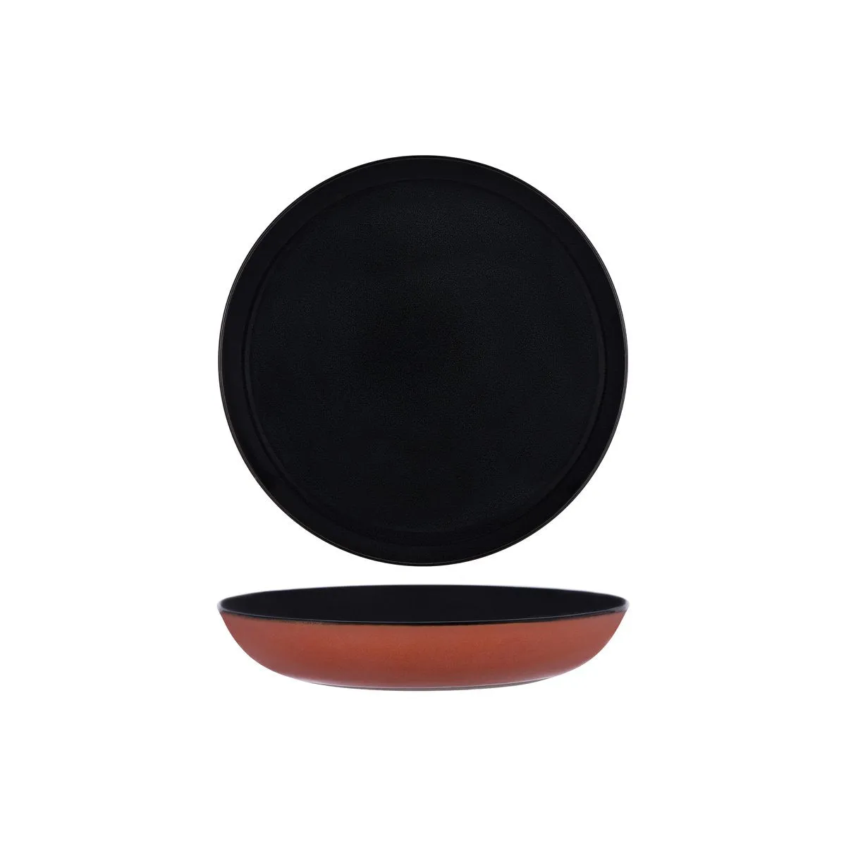 TERRES DE REVES ROUND PASTA PLATE 235x45mm DARK BLUE/RUST (*SERAXB5116179*) = PACK OF 4 X EACHES