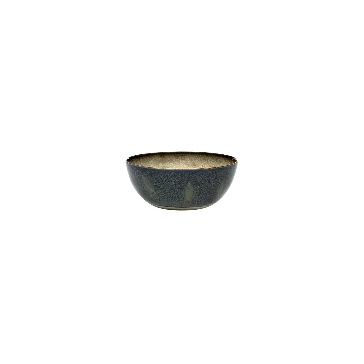 TERRES DE REVES ROUND BOWL 137x60mm MISTY GREY/DARK BLUE (*SERAXB5116128*) = PACK OF 8 X EACHES