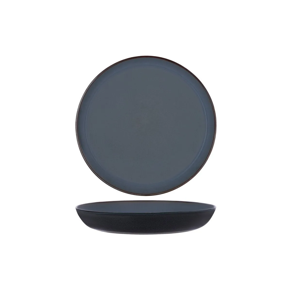 TERRES DE REVES ROUND PASTA PLATE 235x45mm MISTY GREY/D-BLUE (*SERAXB5116181*) = PACK OF 4 X EACHES